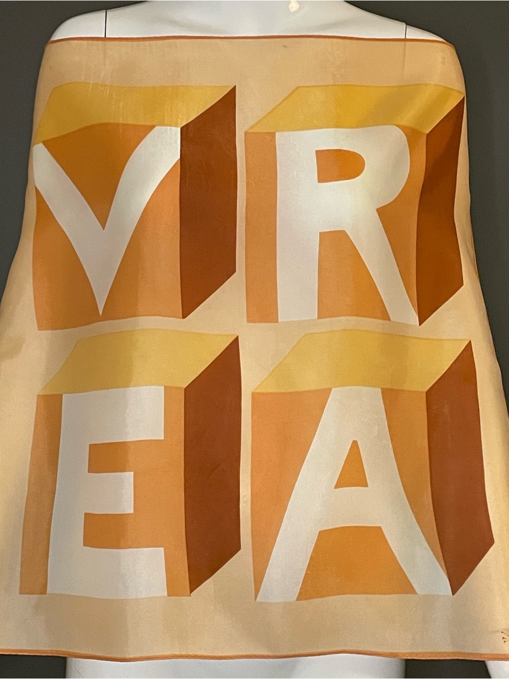 Super Cute Vera Scarf 23 In Square Acetate Excellent Condition